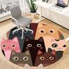 1pc Cat Collection Office Round Area Rug, Indoor Mat Suitable For Office, Under Office Chairs Bedroom Living Room Home Decor, Room Deco