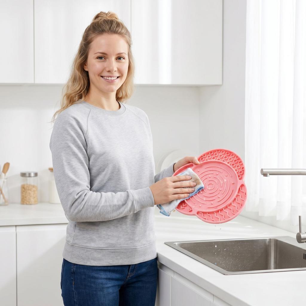 Pet Slow Feeder Mat for Dogs with Suction Cup Base Non-Slip Feeding Pad for Slowing Down Eating and Promoting Healthy Digestion
