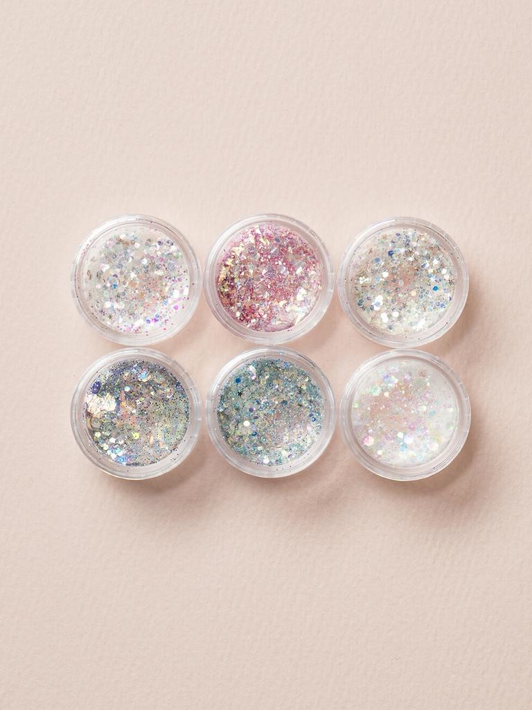 Nail Art Glitter Decoration Set - 6 Colors