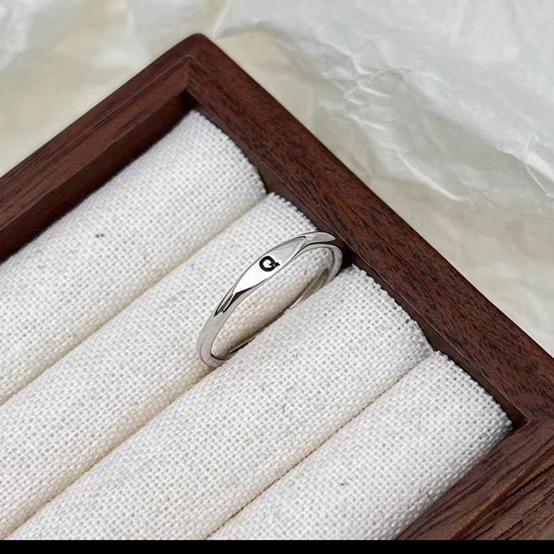 Aesthetic Wedding Tiny Initial Letter Rings Jewelry Gift Women Fashion Letter Finger Gift Stainless Steel Ring