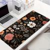 Botanical Green Floral Plant Mouse Pad Large Desk Pad Nonslip Gaming Accessory Mouse Mat Stitched Edges For Office Home