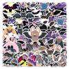 50pcs Halloween Bat Cartoon Graffiti Stickers: Waterproof DIY Phone Case & Luggage Decor