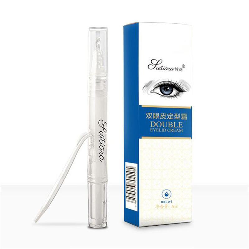Faltenfreie, unsichtbare, natürliche, wasserfeste und schweißfeste Augenlid-Klebecreme - Klebefreier Augenlid-Fixierstift, Doppellid-Former, Wischfester Augen-Enhancer