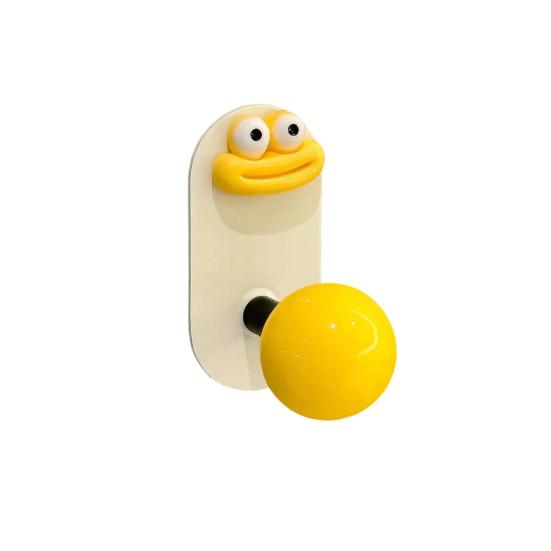 

Adhesive Wall Hooks Hair Accessories Organizer Rounded Edge Cartoon Adhesive Hook for Bathroom M синій