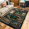 Crocodile Collection Pattern Rug Floor Mat for Living Room or Bedroom Soft and Comfortable Carpet a Gift for Birthday and Holiday.
