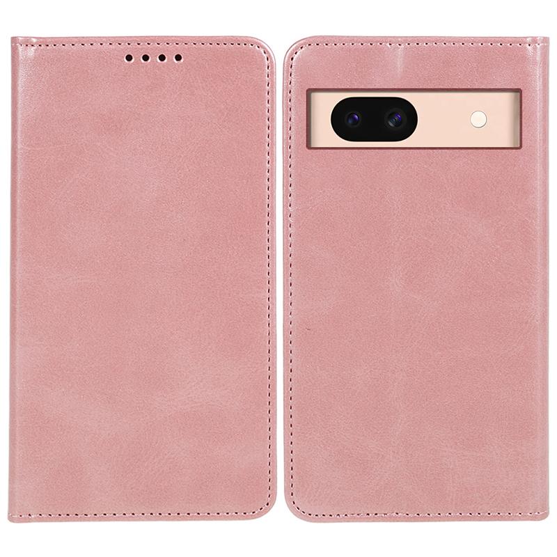 For Google Pixel 8a Case PU Leather Calf Texture Business Style Magnetic Closing Phone Cover