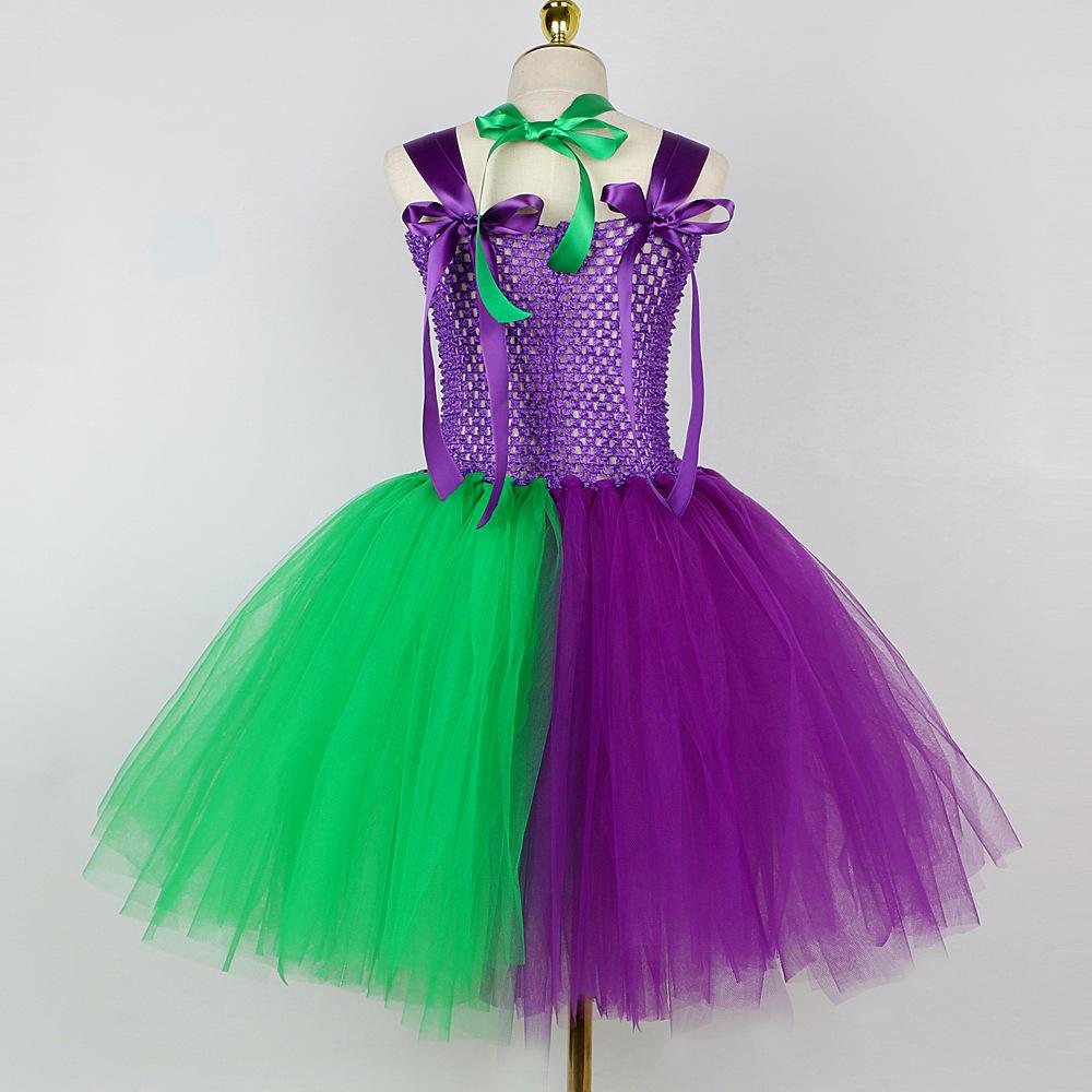 Children Halloween Girl Dresses Pumpkin Ghost Face Long Sleeved Girls Party Dresses