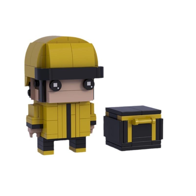 

Building Block Compatibility, Puzzle Assembly, Assembly, Set Square Head Boy Meituan Takeaway Brother, Takeaway Staff
