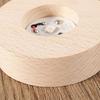 Runde Holz Lichtbasis USB mit Schalter LED-Licht Drehbarer Präsentationsständer Lampensockel Heimdeko