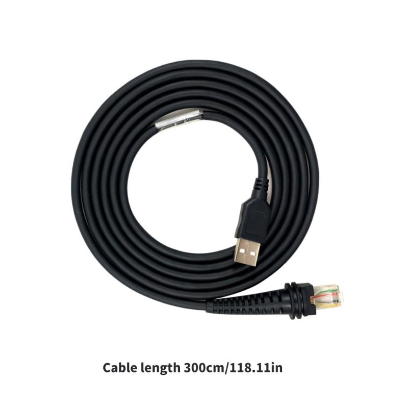9FT USB Type A Scanner Cable Data Cables Extension Cord PVC Texture Replacement Wire Suitable for Scanning Operations