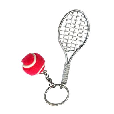 Realistic Metal Tennis Bag Charm Keychain Lightweight Compact Design For Handbags Backpacks Friendly Practical Accessory