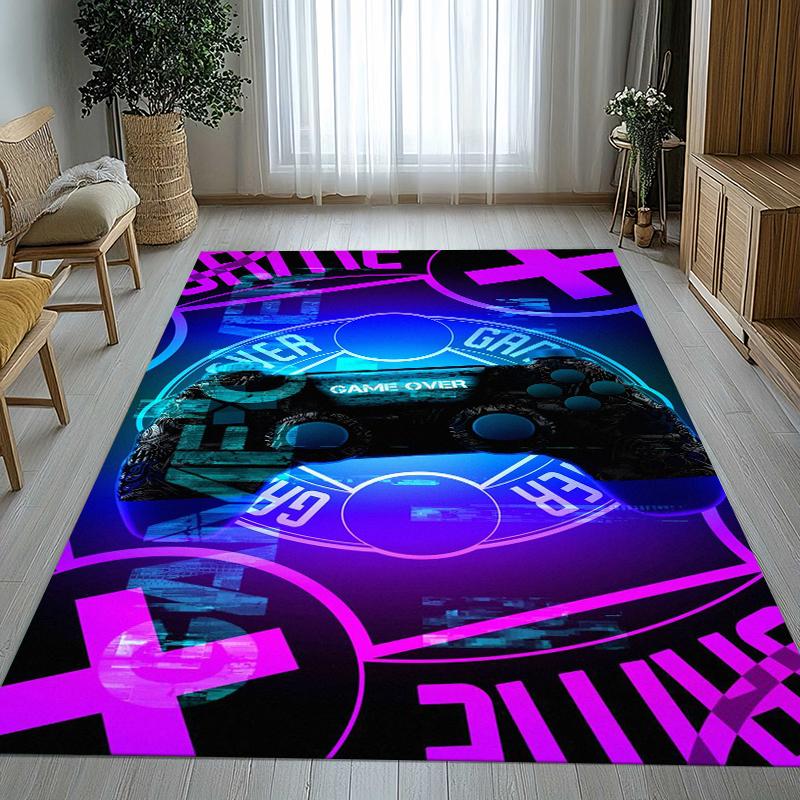 

Cartoon Game Gamer Zone Controller Logo Living Room Non-Slip Area Rug Soft Carpet for Bedroom Playroom Sofa,Home Decor Doormat 40x60cm