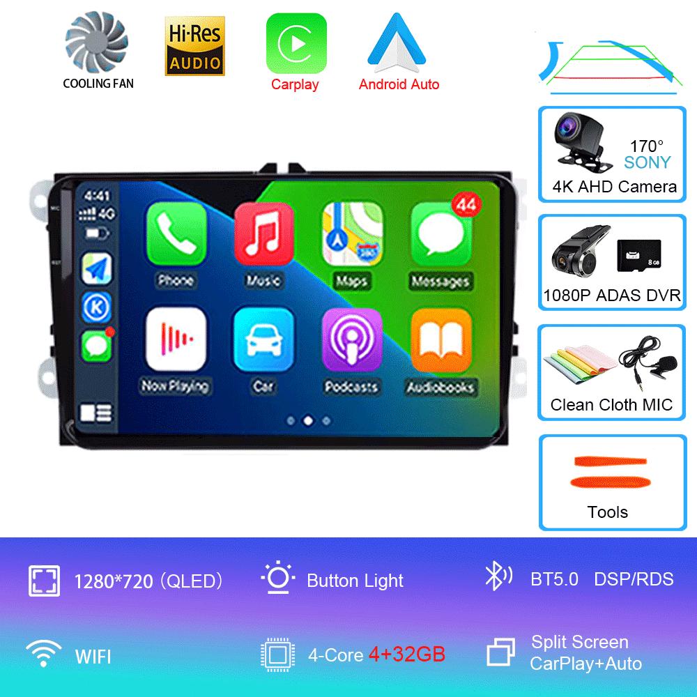 Android 14 Car Radio GPS Navigation For VW Passat B6 Amarok Volkswagen Skoda Octavia 2 Superb JettaT5 Golf 5 Multimedia