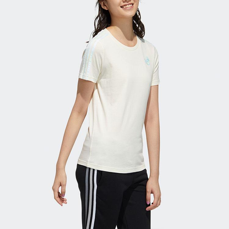 Adidas Neo Sports Round Neck Short Sleeve T-Shirt Women Tops Off-White GP7130