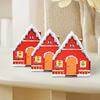 WTEMPO Christmas Red Cute House Shaped Design Gift Boxes Christmas Mini Presents Packaging Boxes Creative Foldable DIY Paper Favor Boxes