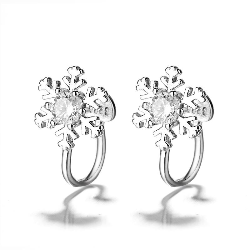 

Кафф «Снежинка»: Корейский студенческий стиль, Не требует прокола, Рождественский подарок для женщин