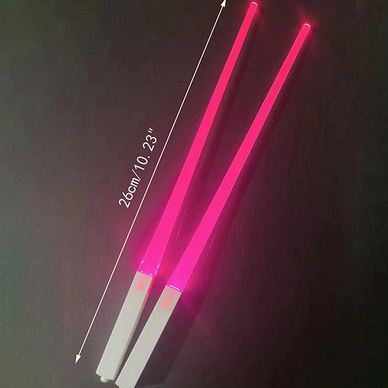1 Pair Glowing Chopsticks Light Up Sticks Versatile Led Chopsticks For Club Party Wedding Birthday Raves Concert Reusable