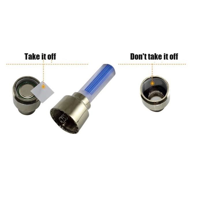 4 Pieces Bicycle Car Motorcycle Wheel Tire Valve Cap Flash LED Light Lamp Accessories A000508
