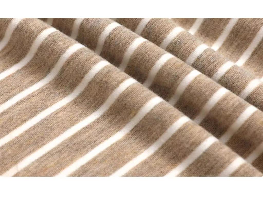 Women's High-Waisted Striped Drawstring Pants, Petite Size, Soft Wide-Leg, Perfect for Spring and Autumn