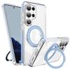 Highly Transparent Folding Magnet Stand Magnetic Phone Case For Samsung S26 Ultra S26 Plus Anti-Slip Frame Bumper Armor Cover