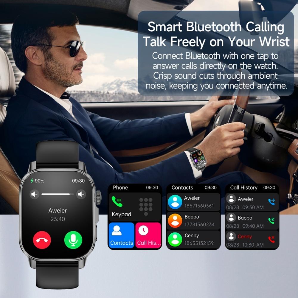 New Upgraded  Health SmartWatch BP Body fat BMI Monitoring Bluetooth Call Men 2026 Smartwatch
