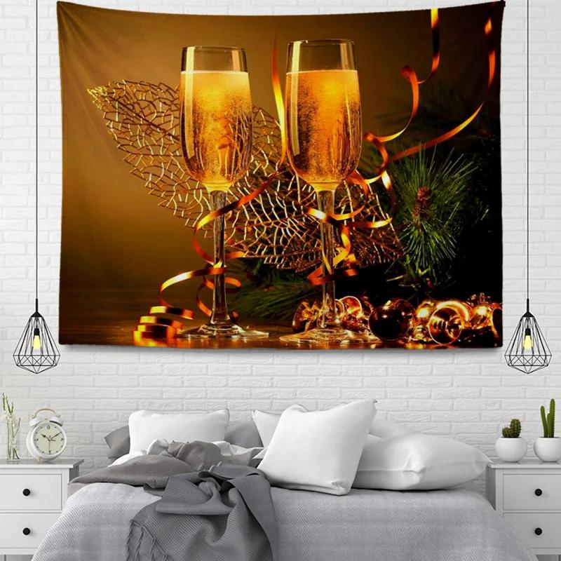 Hängende Wandteppiche aus Stoff im weihnachtlichen Stil
