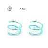 Double Hoop Nose Ring Stainless Steel for Single Piercing, Snug Spiral Nose Ring 20G 8/10mm Thin Nose Rings Piercing Jewelry