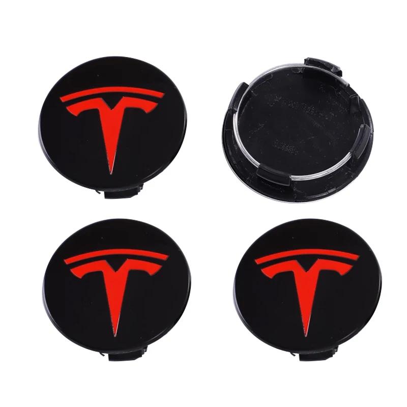 4 Stück für Tesla Model 3 Model Y Abzeichenabdeckungen Radkappen 4 Stück 56mm Radnabendeckel für Tesla Model Y X S 2023 Auto Zubehör Stil