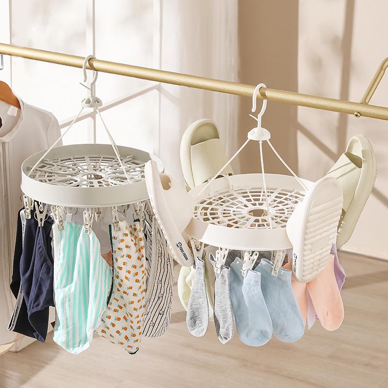 Socks and Underwear Multi-Clip Drying Rack for Dorms and Homes