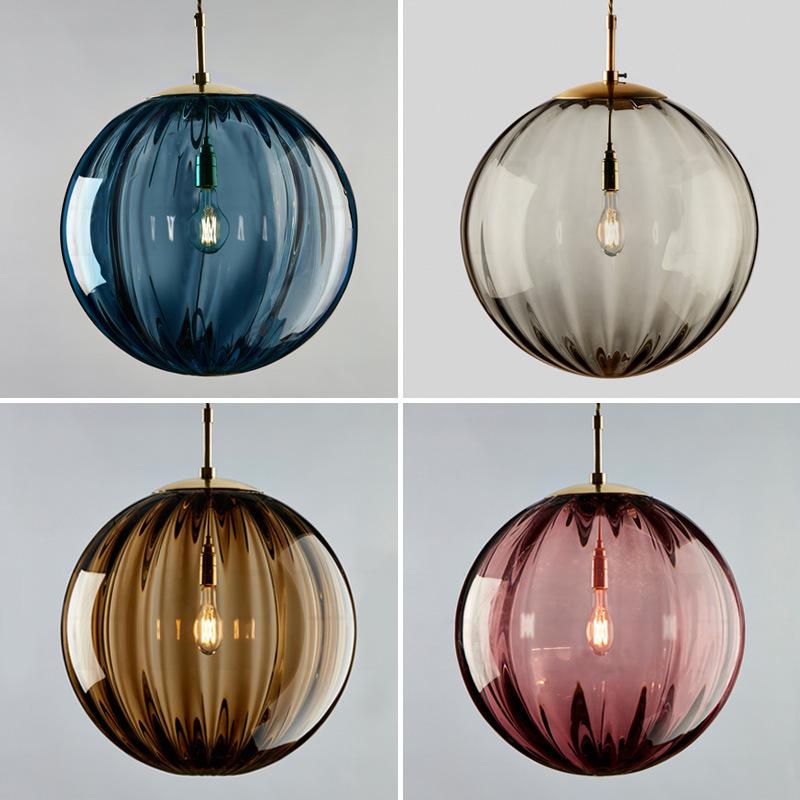 Nordic Style Glass Single Pendant Lamp for Restaurant or Home