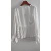 French Style V-neck Long-sleeved Top Niche Light Luxury High-end White Shirt for Women
