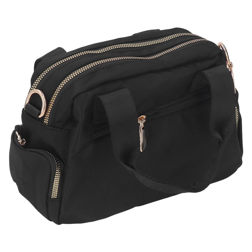 Handbag Hand Bag Long Strap Pretty Design Nylon Single Shoulder Purse for Beach Party Travel Black