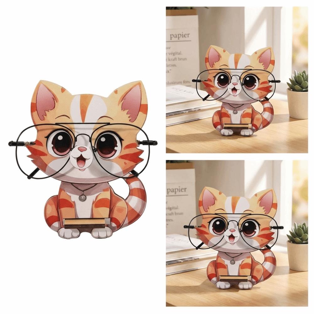 Unique 3D Animal Glasses Frame Wood Hand-carved Eyeglass Rack Decorative Eyeglass Holder Eyewear Storage
