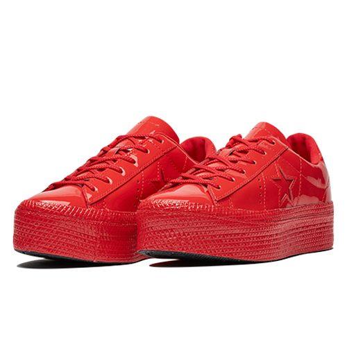 Converse One Star Platform Ox Cherry Red Women's 562606c
