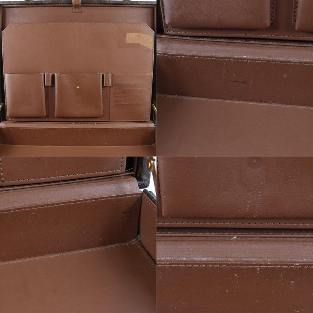 Louis Vuitton Crusher Business Bag M53124 Attache Case Brown Monogram Canvas Unisex Used