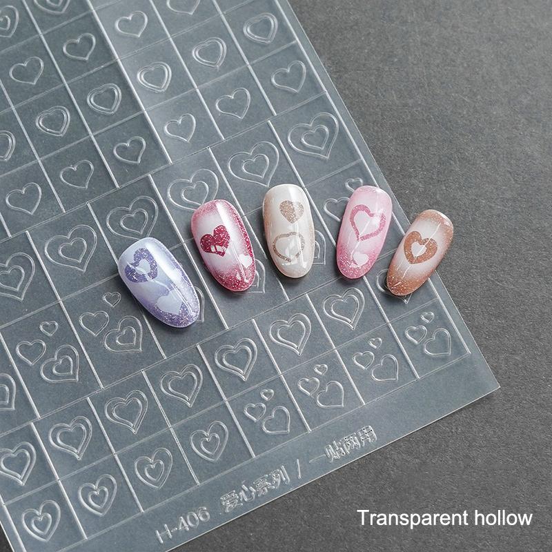 Flocon de neige creux transparent Feux d'artifice Cheval Autocollants pour ongles Pochoir aérographe Année du Cheval Série Nouvel An Décoration Autocollant pour ongles