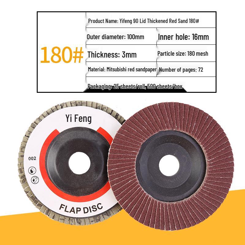 Yi Feng Thickened Stainless Steel Flap Disc, Angle Grinder Polishing Disc for Woodworking, 100 Grit Sandpaper Flap Wheel.