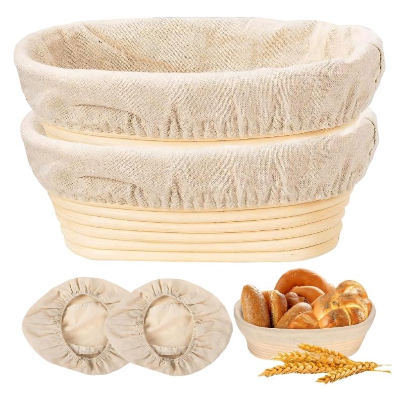 

Professional Bread Holders Set Of 2 Having Preformed Covers Great For Handcrafted Sourdough And Wheat Bread 1