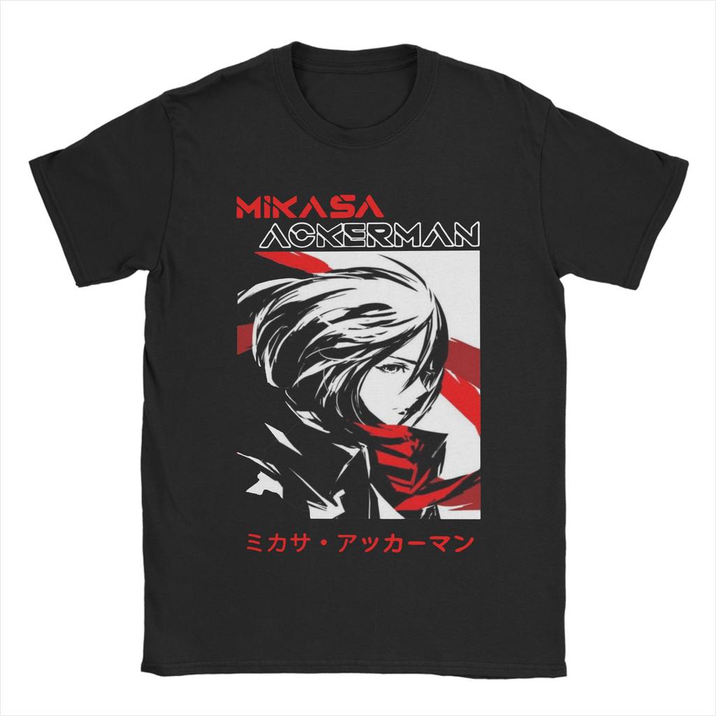 Cool Ackerman Attack On Titan T-Shirts Men Round Neck Cotton T Shirts Shingeki No Kyojin Short Sleeve Tee Shirt Graphic Clothes