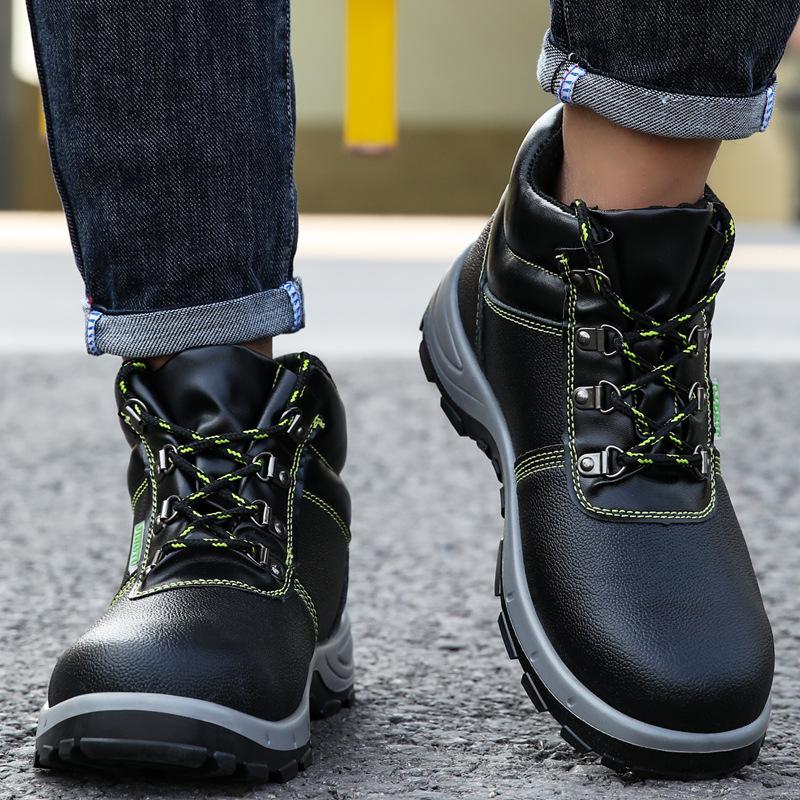 Labor Insurance Shoes Men's Anti-smashing and Anti-piercing Steel Head Shoes Safety and Wear-resistant Protective Shoes
