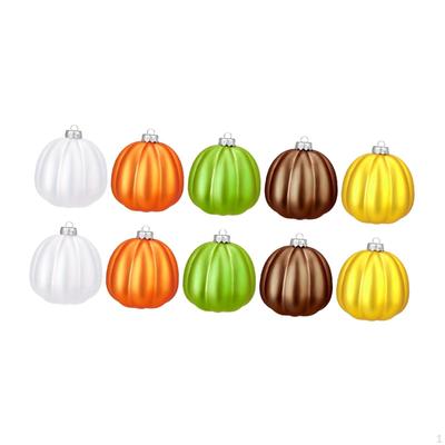 10 Pieces Pumpkin Ornaments Artificial Pendants Rustic Tree Decorations And Party Figurines Made of