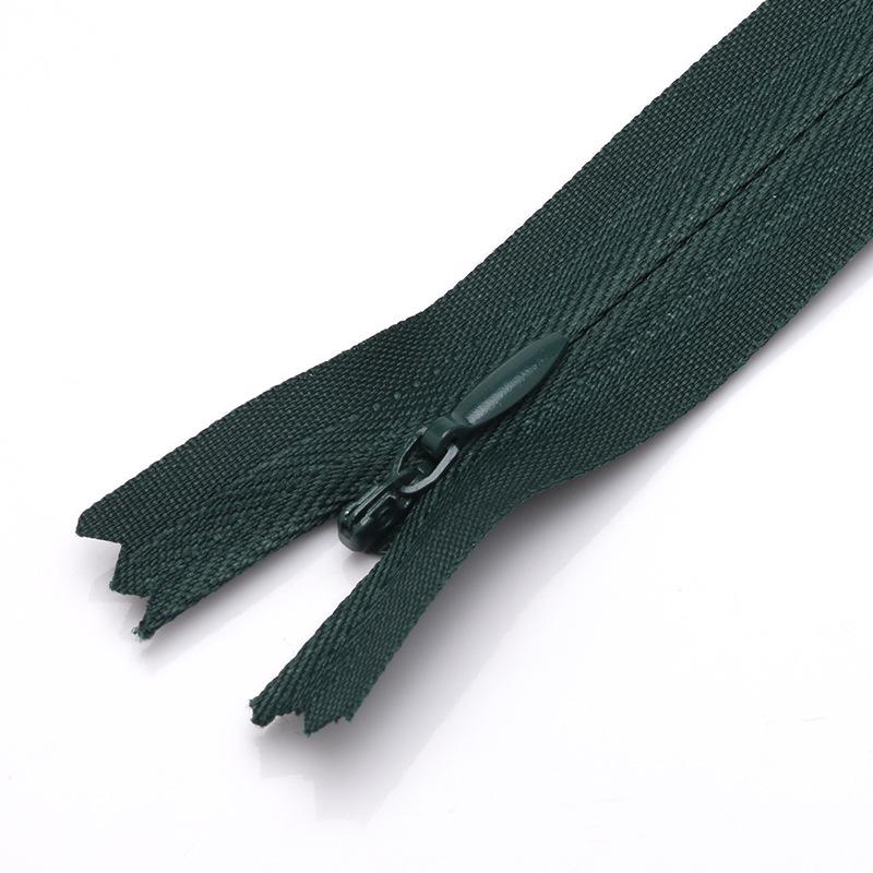 Colored Nylon Invisible Zipper for Home Textiles & Clothing Accessories - #3 Closed-End Design