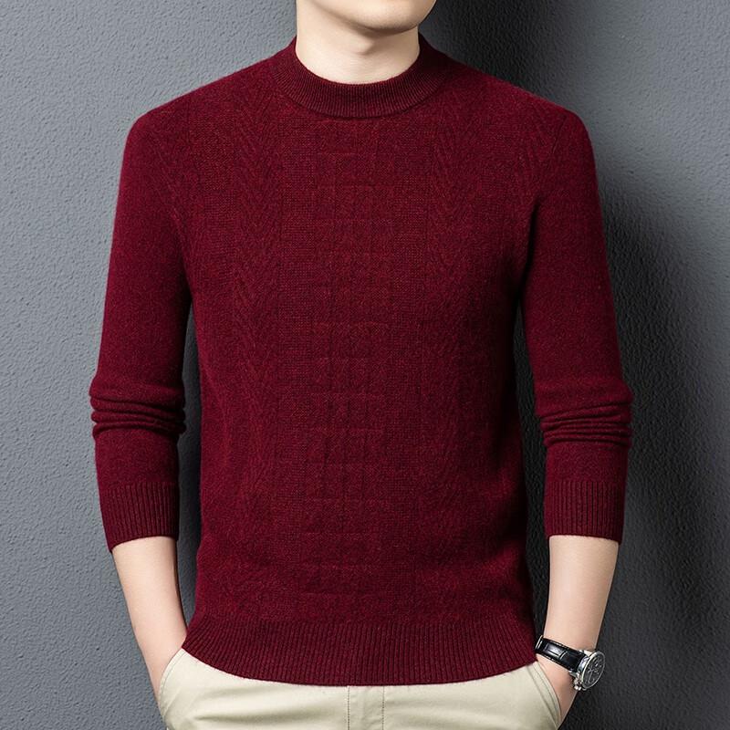 Eleteam Men's Merino Wool & Cashmere Blend Knit Sweater