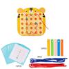 Burr-free Wooden Threading Lacing Toy Kids Rope Threading Game  Baby Toddlers Kids