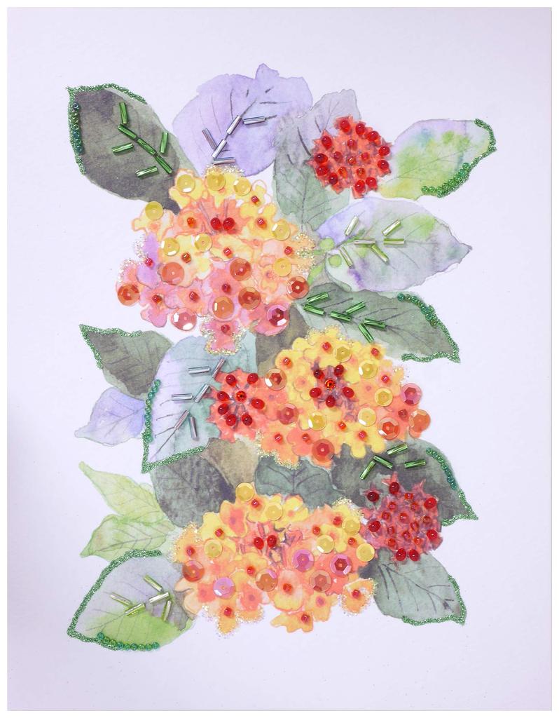 MIYUKI Bead Kit, Bead Decor Kit, Part 20, Flower Decor 12 Months Series, Lantana, October BHD-139