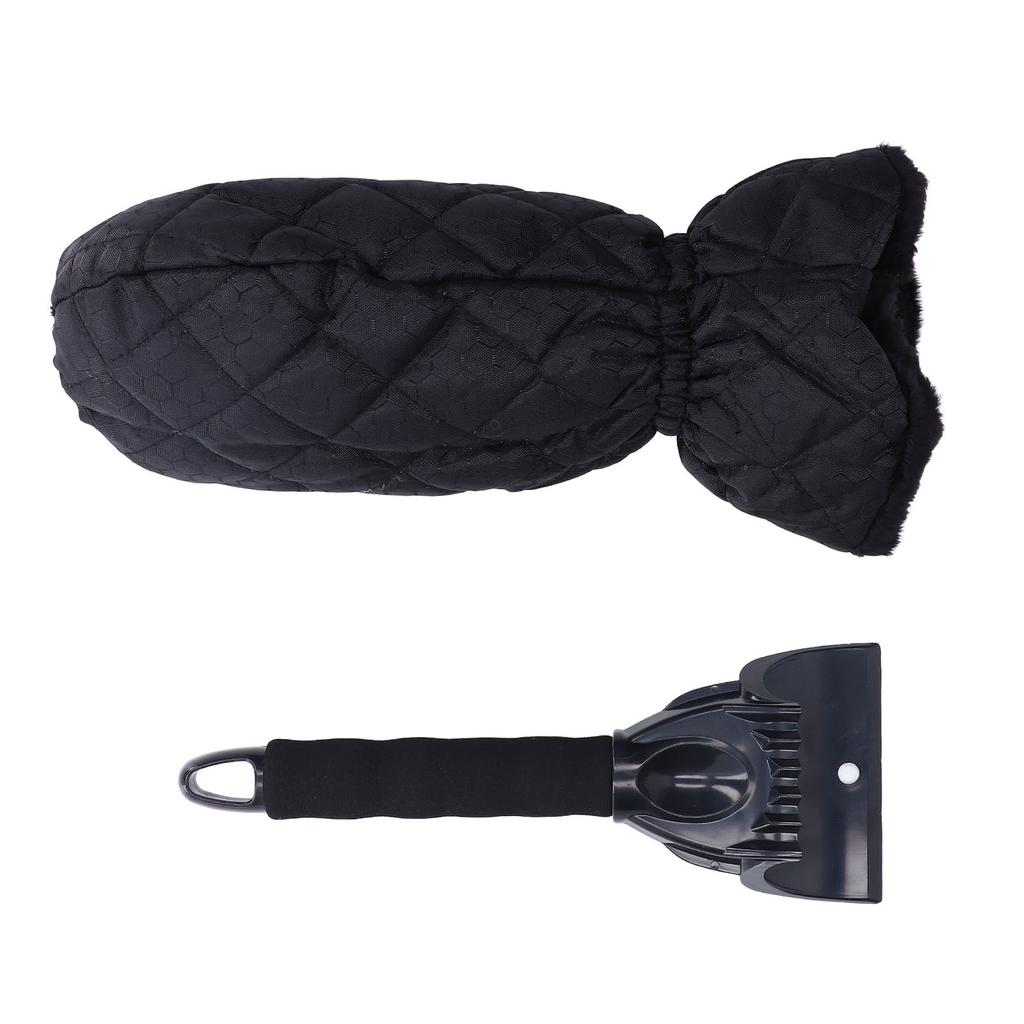 Waterproof Ice Scraper Mitt 2 in 1 Design Elastic Band Design Easy to Hold Convenient Cold Proof