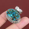Copper Chrysocolla Pendant 925 Sterling Silver Pendant Handmade Gemstone Pendant Vintage Jewelry Gifts For Her Unique Pendant Silver Jewelry