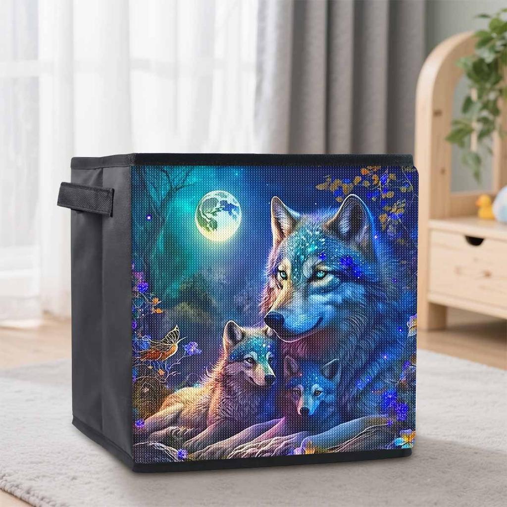 Full Moon Night 5D Diamond Painting Storage Basket Full Round Drill Mosaic Diamond Embroidery Cross Stitch Kits Home Decor Home Decor