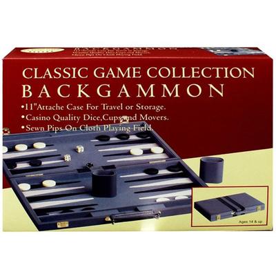 Backgammon-Etui aus Vinyl mit Nähten 11