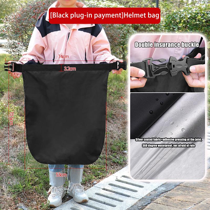 

Portable Travel Motorcycle Waterproof Equipments Bag Motorbike Helmet Bag Combination Lock Anti-Theft Luggage Storage Bag as the picture